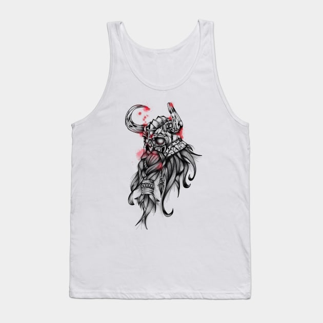 Viking Skull Tank Top by Fabio Galuppi Ink